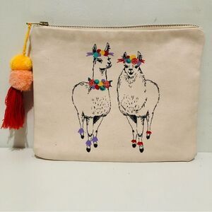Paper Source Llama Queen Canvas Pouch
